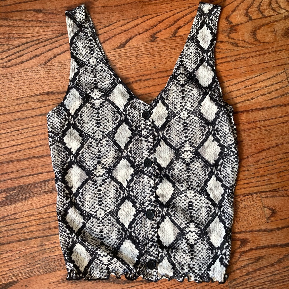 Snake print tank top